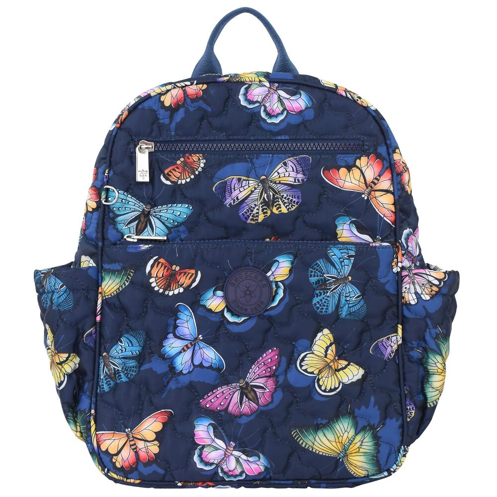 1578 Wanderlust Quilted Fabric Collection Vegan Backpack - Butterfly Heaven